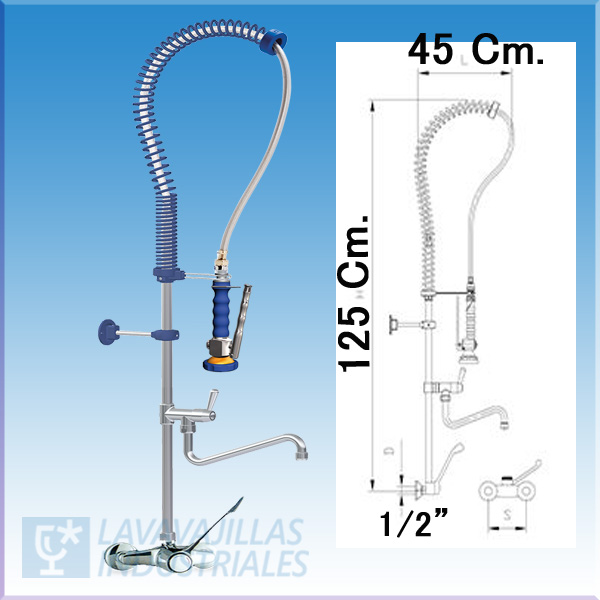 Grifo industrial dos aguas de pared R20222